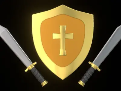 Sheild and Sword 3D model