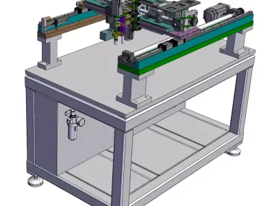 Large flat engraving machine 3D model