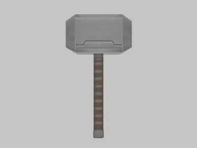Thor Hammer Low Poly Low-poly 3D model