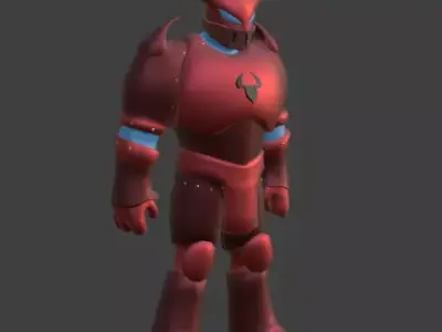 Mecha Devil Low-poly 3D model