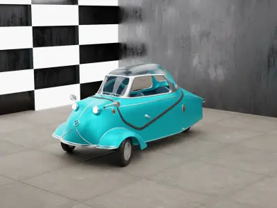 Messerschmitt car Low-poly 3D model
