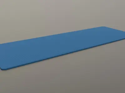 PBR Yoga Mat - Blue Light Low-poly 3D model