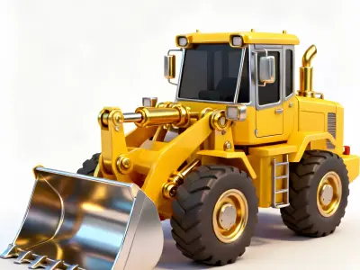 The Gilded Glider Industrial Loader 3D Model Low-poly 3D model