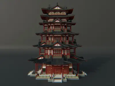 Pagoda 3D model buy