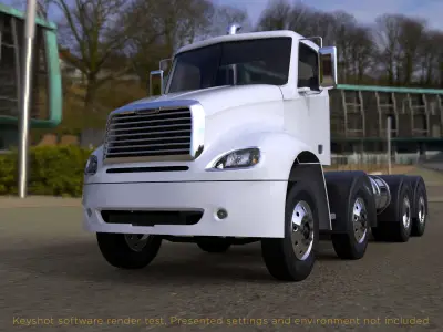 Freightliner Columbia 2017 4-axle chassis Base  3D model