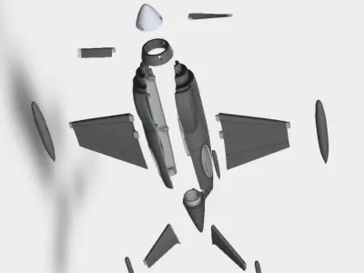 lockhead airplane with propellers 3D print model
