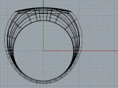 Anello Sweep2 con traforo Free 3D model