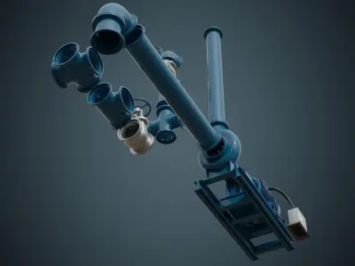 Water Pump 3A Low-poly 3D model