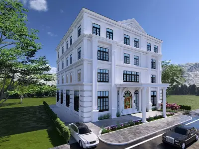 Luxury Neoclassical Management Office Building 3D model