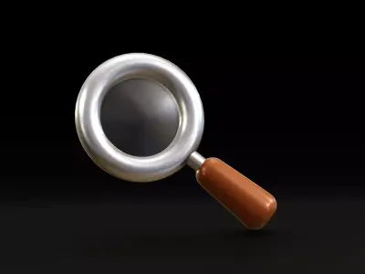 Magnifying Glass Low-poly 3D model