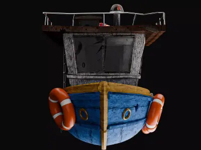 Old Fishing Boat 3D model buy