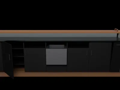 Barra Bar Low-poly 3D model