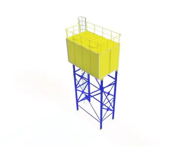 40 TON SILO Low-poly 3D model