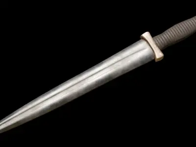 Greek Sword Xiphos 02 Low-poly 3D model