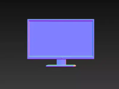 Broken Monitor Screen - Damaged LCD Display - Low Poly PBR Low-poly 3D model