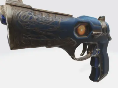 futuristic laser pistol 3D model
