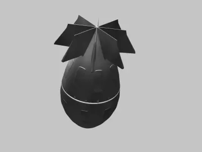 rocket Low-poly 3D model buy