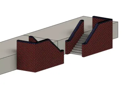 Model Railway Platform Access Steps V3 3D print model