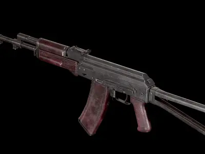 AK74M Low-poly 3D model