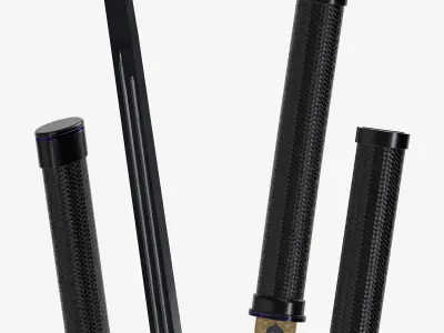 Pride Ninjato Sword Low-poly 3D model