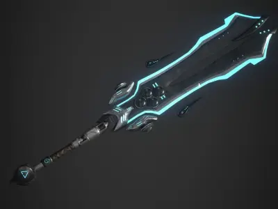 Sword - Fantasy - Sci-Fi - Gameready - PBR Low-poly 3D model