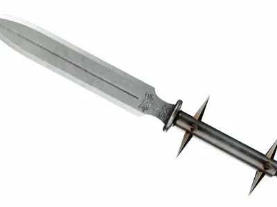 Demon spear Low-poly 3D model
