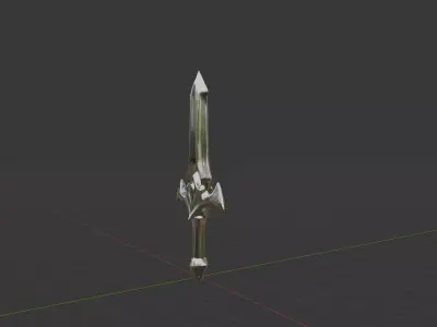 Fantasy sword Free low-poly 3D model 2