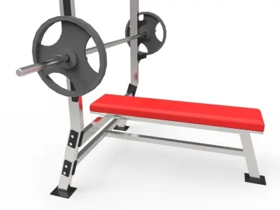 Weight Bench - Gym Low-poly 3D model