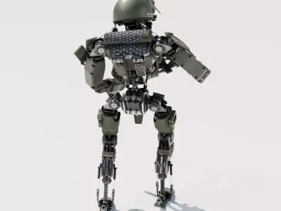 Military Humanoid robot 3D model