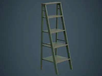 Step Ladder 1C Low-poly 3D model