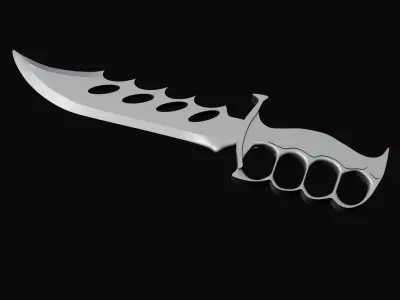 Combat Knife - High Poly Realistic 3D Model 3D model