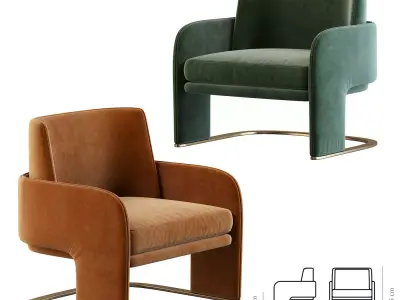 ODISSEIA  Armchair By DOOQ 3D model