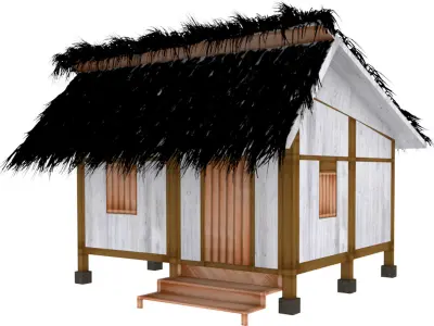 Sundanese traditional Suhunan Badak Heuay Low-poly 3D model