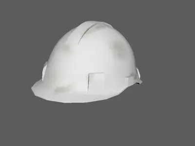 Safety Helmet Low Poly Low-poly 3D model 2