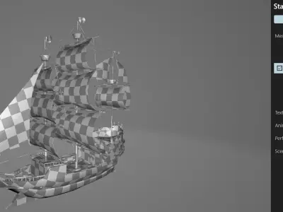 Pirate Ship 6 Low-poly 3D model