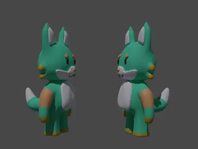Cat low-poly Low-poly 3D model