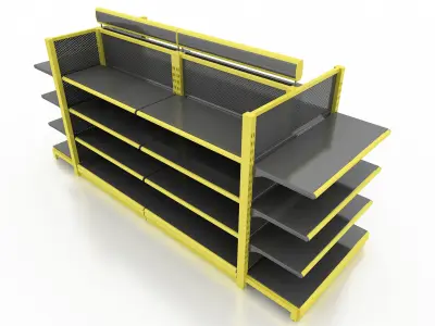 Shelf 3D model 9 in supermarket 3D model
