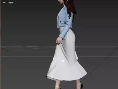  Chinese Style - Female Model - Scene 1 3D model