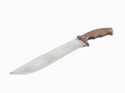 Machete Knife 01 Low-poly 3D model