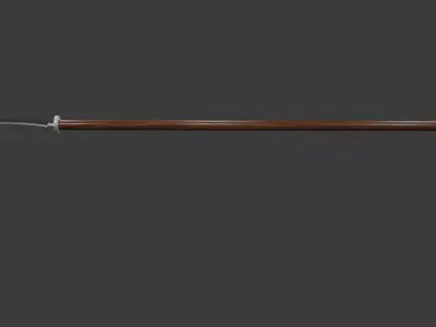 Japanese Naginata  Low-poly 3D model
