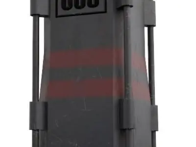 DCA antiaircraft tower or space tower Free low-poly 3D model