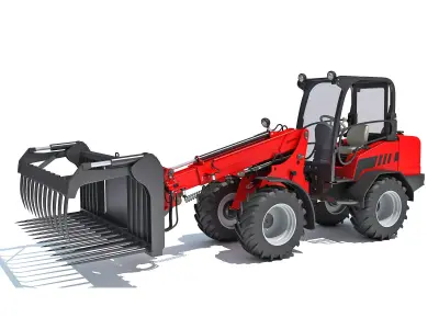 Telehandler forklift 3D model from CGTrader