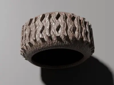 Rusted wheel 3D model