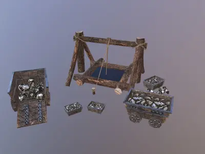 Gold Mine Level 1 Low-poly 3D model