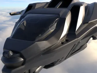 Sci Fi Spaceship 2 Low-poly 3D model