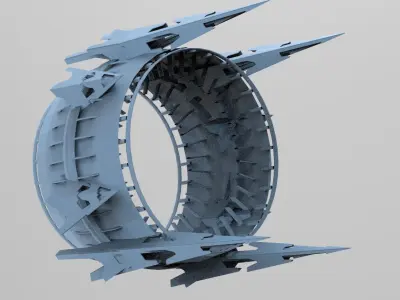Sci Fi Fusion Tower Shard 1  3D model