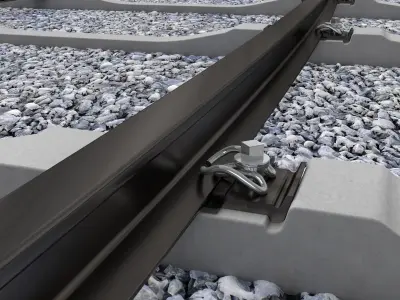 Realistic Railroad  Module Set 3D model