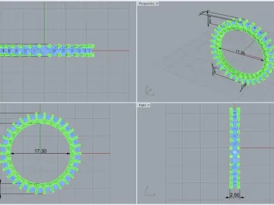  ring code 238 3D print model