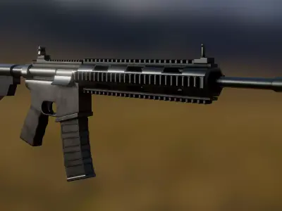 Low Poly Gun Pack Low-poly 3D model