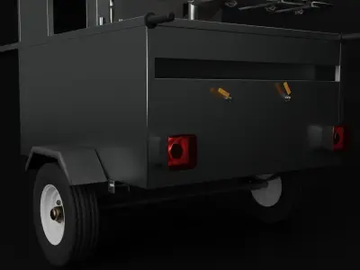HotDog Cart Low-poly 3D model